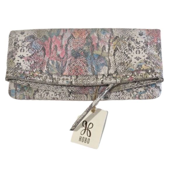 Hobo Lizard Floral 100% Leather NWT - Picture 1 of 4